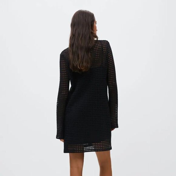 Mango Openwork Cotton Blend Dress - Picture 5 of 9